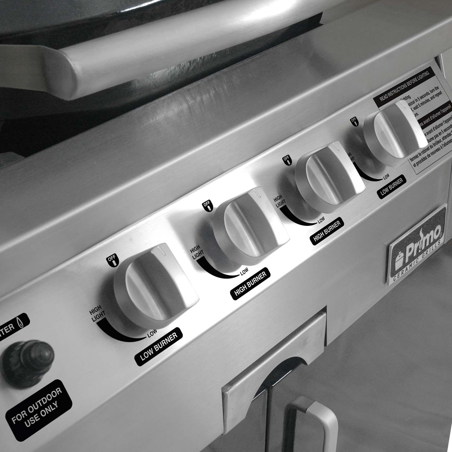 Primo Oval G420 36-Inch Ceramic Built-In Kamado Gas Grill - Natural Gas