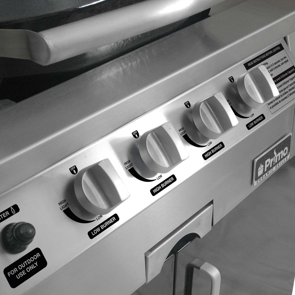 Primo Oval G420 36-Inch Ceramic Freestanding Kamado Gas Grill