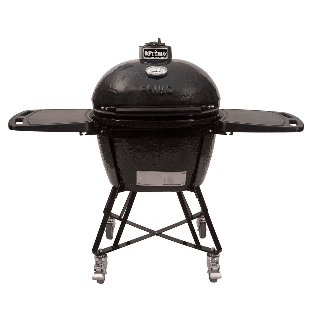 Primo Oval Large 300 Ceramic Kamado Grill with Cradle & Side Shelves