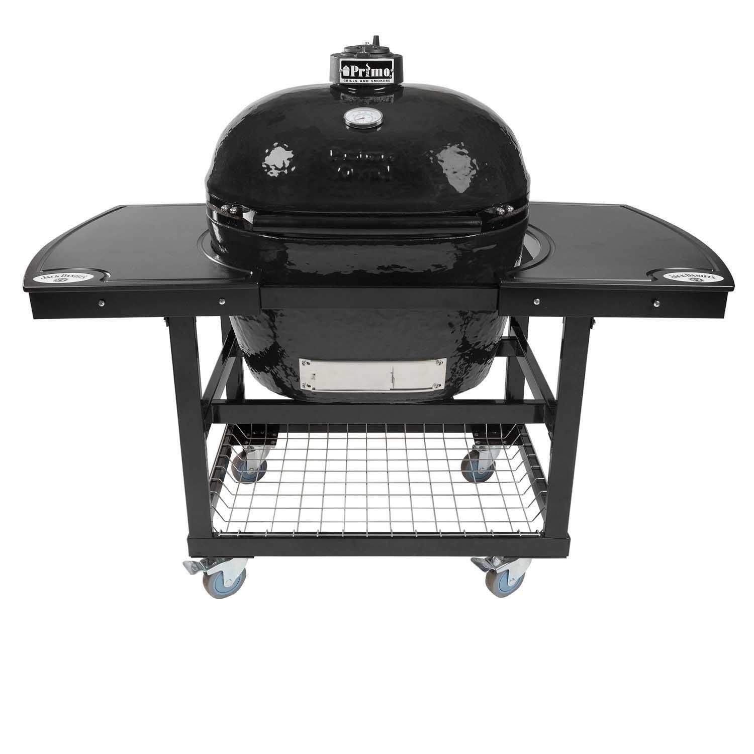 Primo Oval XL 400 Ceramic Kamado Grill on Cart - Jack Daniels
