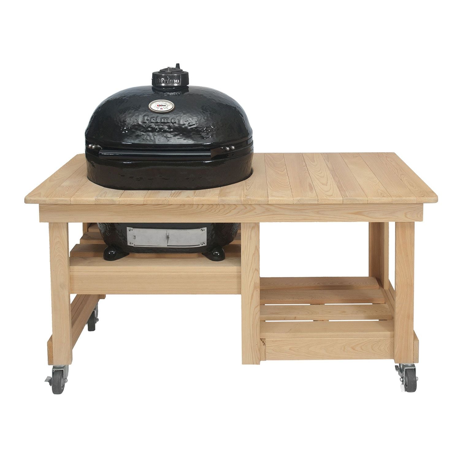 Primo Oval XL 400 Ceramic Kamado Grill on Table - Standard