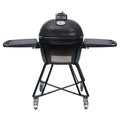 Primo Oval Junior 200 Ceramic Kamado Grill with Cradle & Side Shelves